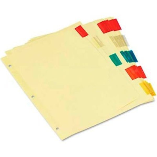 Universal Conomical Insertable Index, Multicolor Tabs, 5-Tab, Letter, Buff, 6 Sets/Pack, Universal, Mfr#: UNV21870***